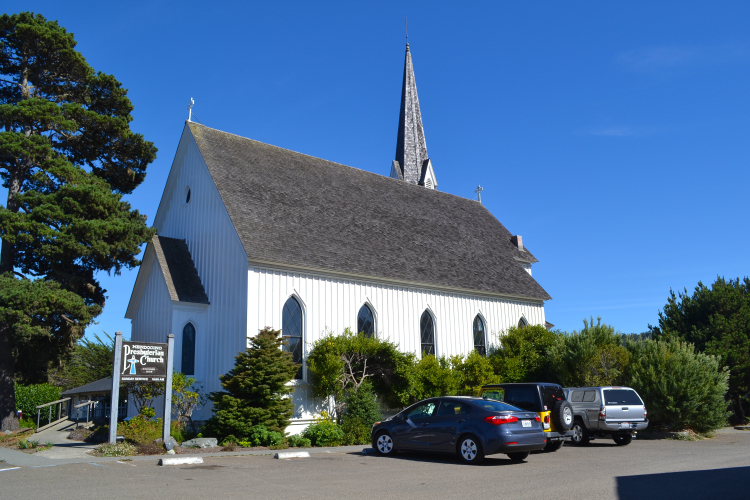 downtown mendocino church