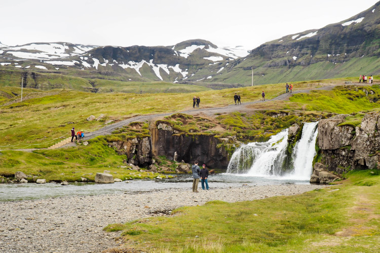 Stops on the Snaefellsness Peninsula Iceland: Kirkjufell and Kirkjufellsfoss 