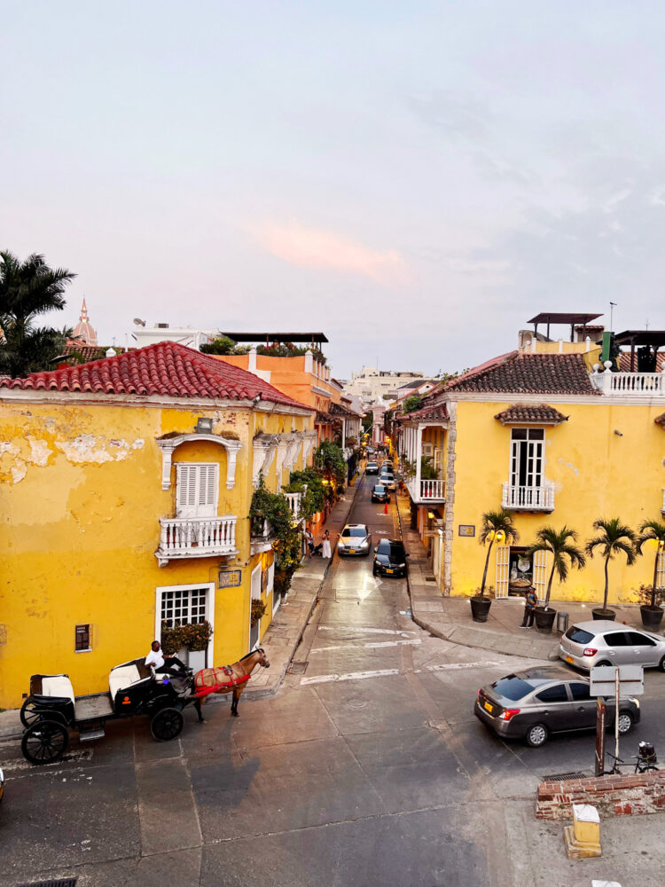 best photo spots in Cartagena: City Walls at sunset