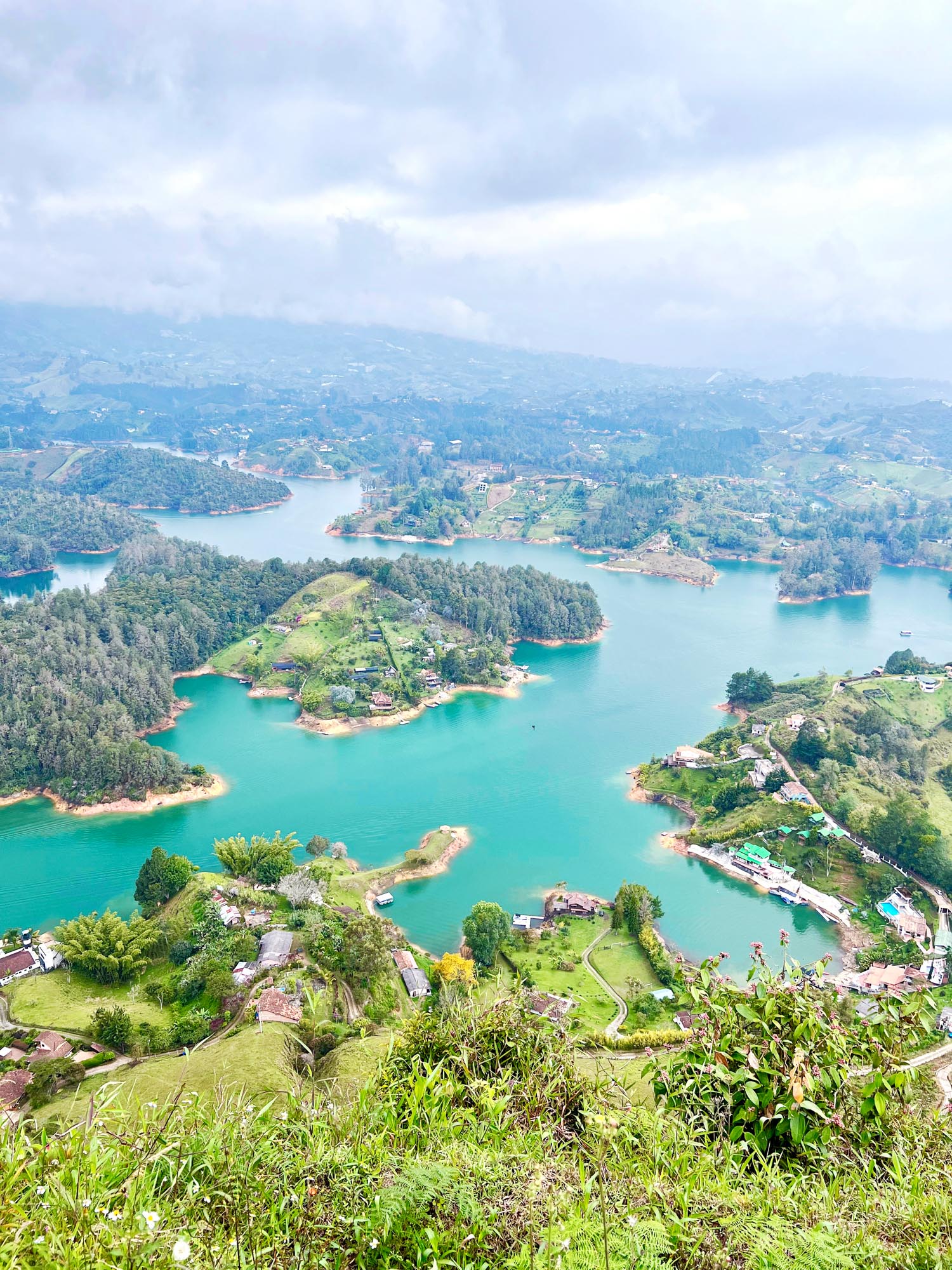 Steep steps rising up Piedra el Penol, Colombia. Stock Photo