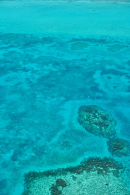 flying over the great blue hole in Belize
